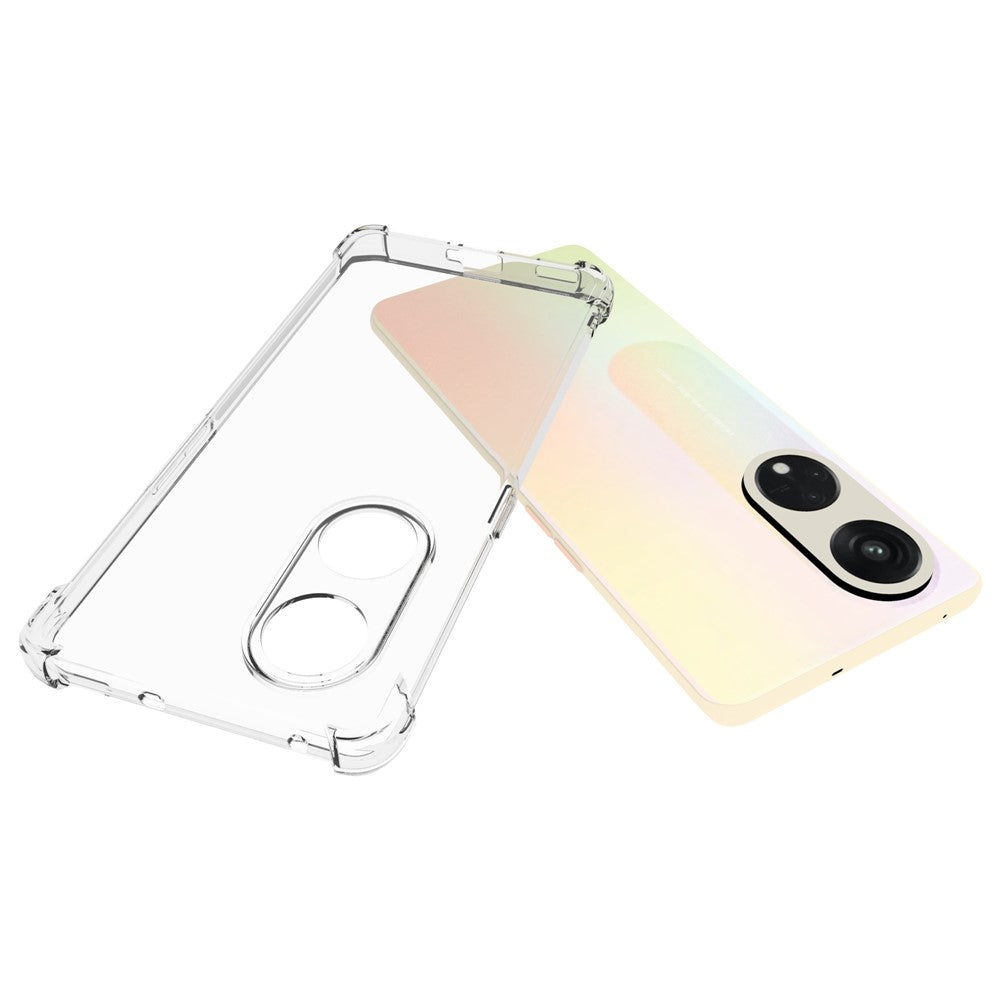 For Oppo Reno8 T 5G /  A1 Pro 5G Soft TPU Clear Phone Case Non-slip Protective Phone Cover