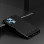MOFI JK TPU Series-1 TPU-skal till Xiaomi Redmi Note 12 Turbo / Poco F5 5G borstat kolfibermobilskal