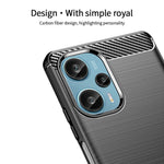 MOFI JK TPU Series-1 TPU-skal till Xiaomi Redmi Note 12 Turbo / Poco F5 5G borstat kolfibermobilskal