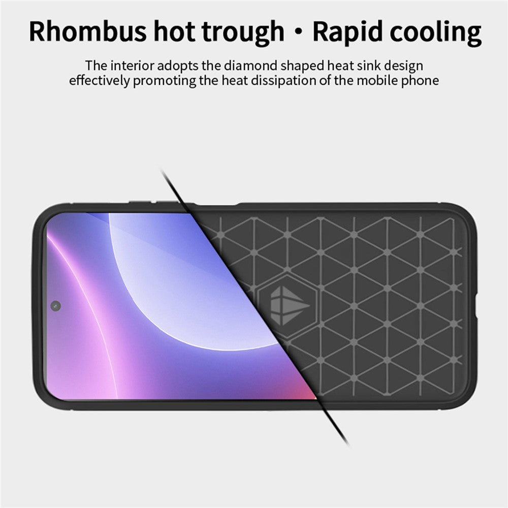 MOFI JK TPU Series-1 TPU-skal till Xiaomi Redmi Note 12 Turbo / Poco F5 5G borstat kolfibermobilskal
