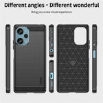 MOFI JK TPU Series-1 TPU-skal till Xiaomi Redmi Note 12 Turbo / Poco F5 5G borstat kolfibermobilskal