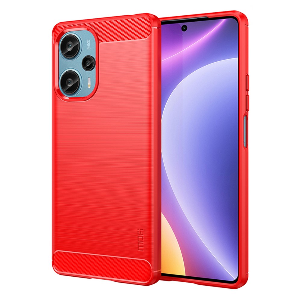 MOFI JK TPU Series-1 TPU-skal till Xiaomi Redmi Note 12 Turbo / Poco F5 5G borstat kolfibermobilskal