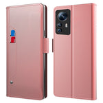Xiaomi Redmi Note 12S 4G PU-läderfodral med kortplats och spegelfunktion