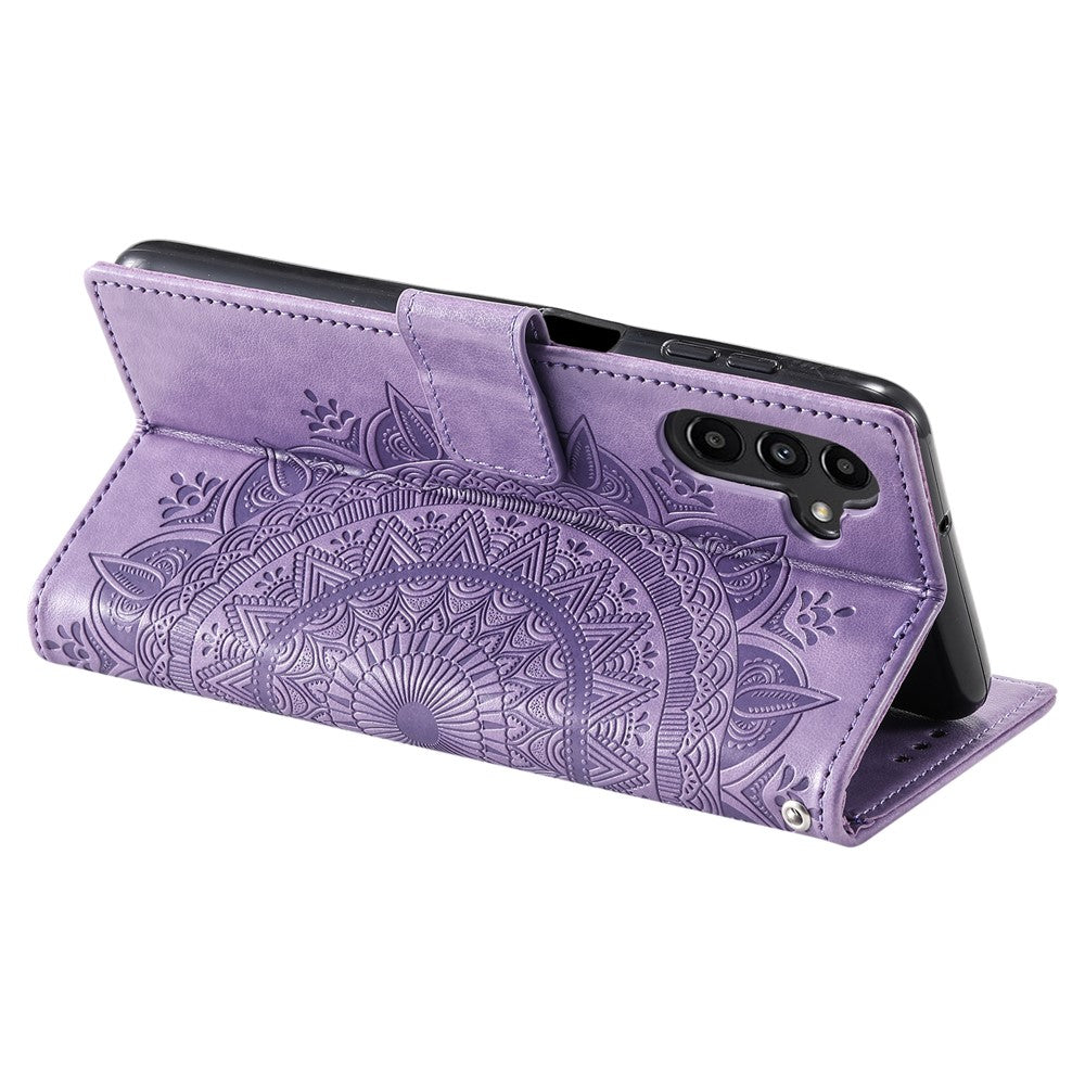 Til Samsung Galaxy M54 5G / F54 5G Anti-ridse PU Læder Pung Telefonetui Mandala Blomstermønster Stativ Cover