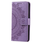 Til Samsung Galaxy M54 5G / F54 5G Anti-ridse PU Læder Pung Telefonetui Mandala Blomstermønster Stativ Cover