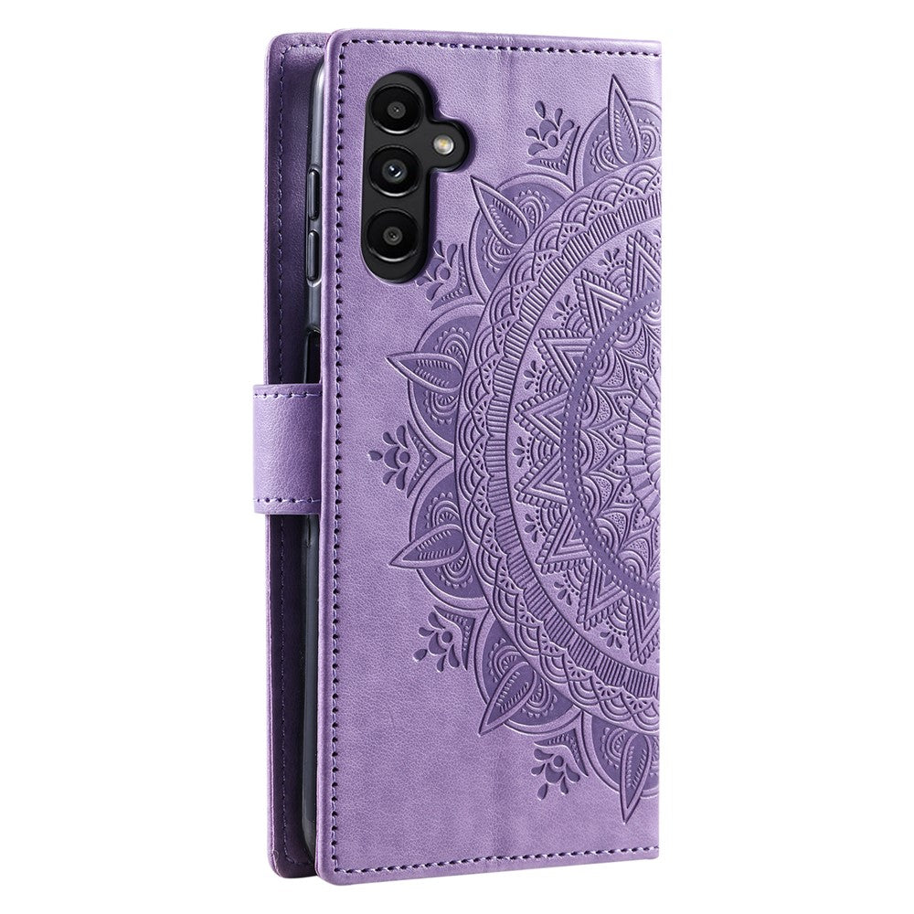 Til Samsung Galaxy M54 5G / F54 5G Anti-ridse PU Læder Pung Telefonetui Mandala Blomstermønster Stativ Cover