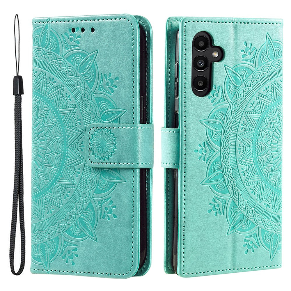 Til Samsung Galaxy M54 5G / F54 5G Anti-ridse PU Læder Pung Telefonetui Mandala Blomstermønster Stativ Cover