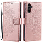 Til Samsung Galaxy M54 5G / F54 5G Anti-ridse PU Læder Pung Telefonetui Mandala Blomstermønster Stativ Cover