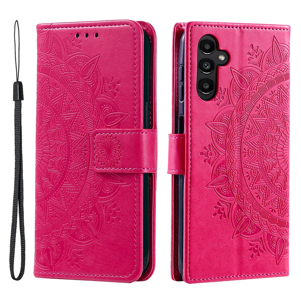 Til Samsung Galaxy M54 5G / F54 5G Anti-ridse PU Læder Pung Telefonetui Mandala Blomstermønster Stativ Cover