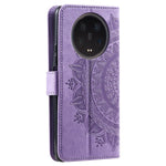 For Xiaomi 13 Ultra PU Leather Phone Cover Imprinted Mandala Flower Pattern Stand Wallet Anti-Dust Cell Phone Case