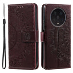 For Xiaomi 13 Ultra PU Leather Phone Cover Imprinted Mandala Flower Pattern Stand Wallet Anti-Dust Cell Phone Case