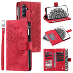 For Samsung Galaxy M54 5G / F54 5G Imprinted Phone Case Imprinted Mandala Flower Pattern PU Leather Stand Cover