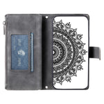 For Xiaomi Redmi Note 12 Pro 5G / Note 12 Pro Speed 5G / Poco X5 Pro 5G Leather Wallet Stand Cover Mandala Flower Imprint Phone Case