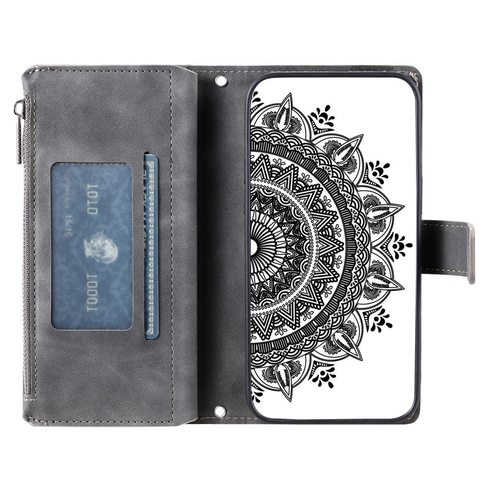 For Xiaomi Redmi Note 12 Pro 5G / Note 12 Pro Speed 5G / Poco X5 Pro 5G Leather Wallet Stand Cover Mandala Flower Imprint Phone Case