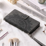 For Xiaomi Redmi Note 12 Pro 5G / Note 12 Pro Speed 5G / Poco X5 Pro 5G Leather Wallet Stand Cover Mandala Flower Imprint Phone Case