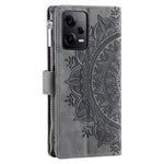 For Xiaomi Redmi Note 12 Pro 5G / Note 12 Pro Speed 5G / Poco X5 Pro 5G Leather Wallet Stand Cover Mandala Flower Imprint Phone Case
