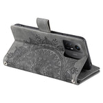 For Xiaomi Redmi Note 12S 4G Mandala Flower Imprint Phone Case PU Leather Wallet Stand Cover