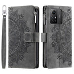 For Xiaomi Redmi Note 12S 4G Mandala Flower Imprint Phone Case PU Leather Wallet Stand Cover