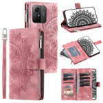 For Xiaomi Redmi Note 12S 4G Mandala Flower Imprint Phone Case PU Leather Wallet Stand Cover