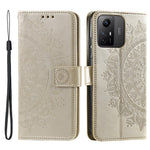 For Xiaomi Redmi Note 12S 4G PU Leather Wallet Phone Case Mandala Flower Imprint Anti-drop Stand Cover
