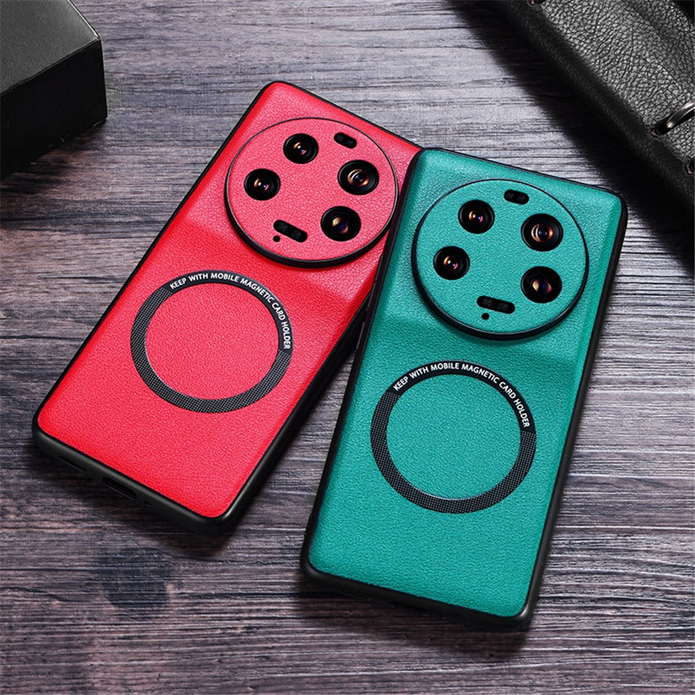 Xiaomi 13 Ultra Magnetiskt Skal PU Läderbelagt PC+TPU mobilskal