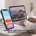 Til iPhone 12 6,1 tommer Kameraskyder Telefoncover Roterbar Stander PC + TPU Stødsikkert Cover