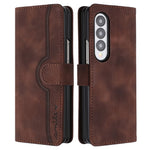 YX003 For Samsung Galaxy Z Fold4 5G PU Leather Wallet Folding Phone Case Imprinted Shockproof Cover