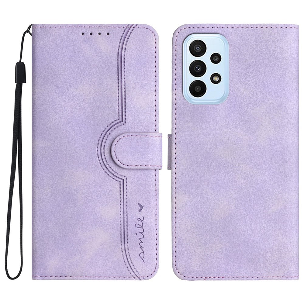 YX0030 Shockproof Wallet Case for Samsung Galaxy A73 5G Imprinted Pattern Phone Case PU Leather Flip Cover