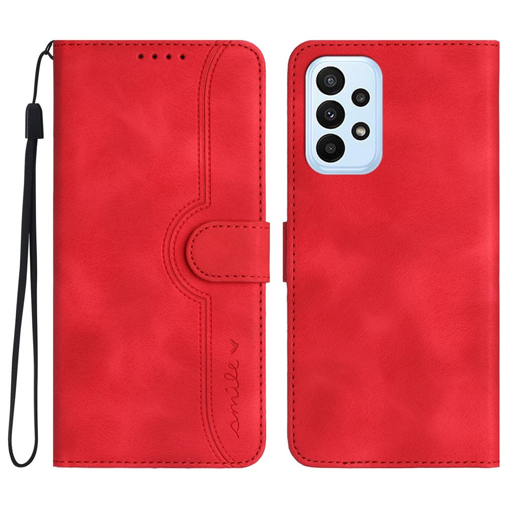 YX0030 Shockproof Wallet Case for Samsung Galaxy A73 5G Imprinted Pattern Phone Case PU Leather Flip Cover