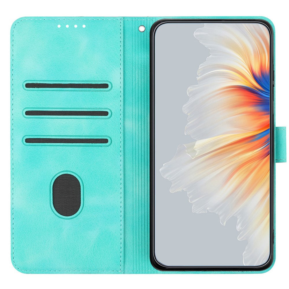 YX0030 PU Leather Flip Cover for Xiaomi 13 Shockproof Wallet Phone Case Imprinted Pattern Anti-Drop Phone Shell