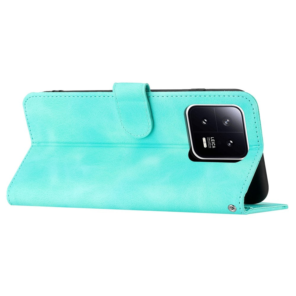 YX0030 PU Leather Flip Cover for Xiaomi 13 Shockproof Wallet Phone Case Imprinted Pattern Anti-Drop Phone Shell