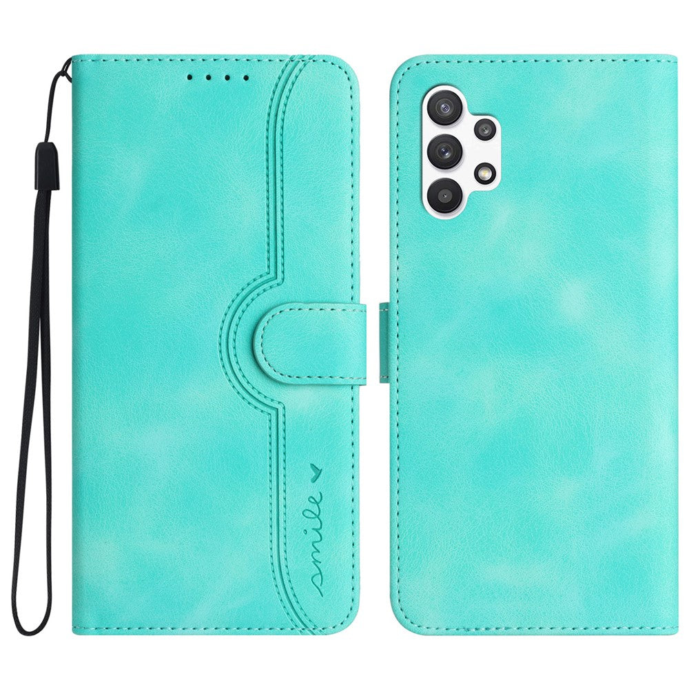 YX003 Til Samsung Galaxy A13 4G PU-læder Flip Stand Telefonetui Med Præget Tegnebogsomslag