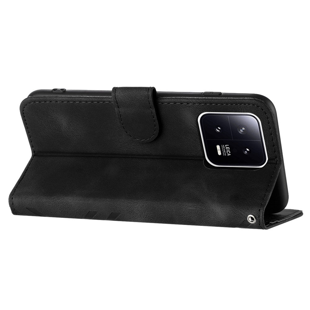 YX0040 For Xiaomi 13 Imprinted Wallet Phone Case PU Leather Anti-drop Stand Cover