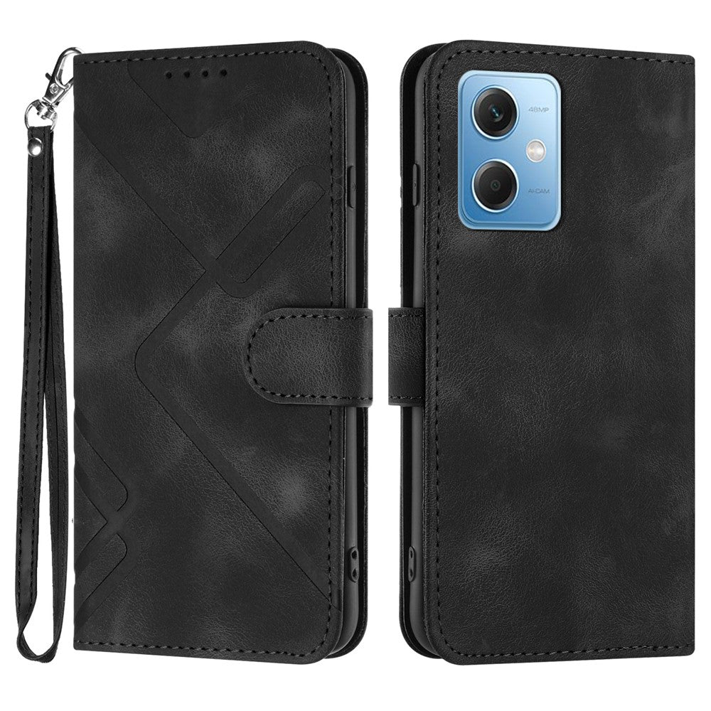 YX0040 För Xiaomi Redmi Note 12 5G (Kina) / (Indien) / (Globalt) / Poco X5 5G Plånboksfodral med tryckt mönster i PU-läder, stativ