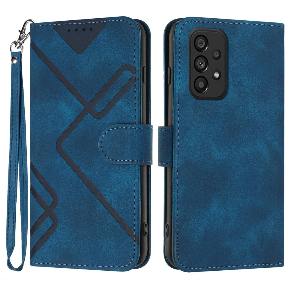 YX0040 För Samsung Galaxy A53 5G mobilfodral Präglat Mönster PU Läderfodral Plånbok