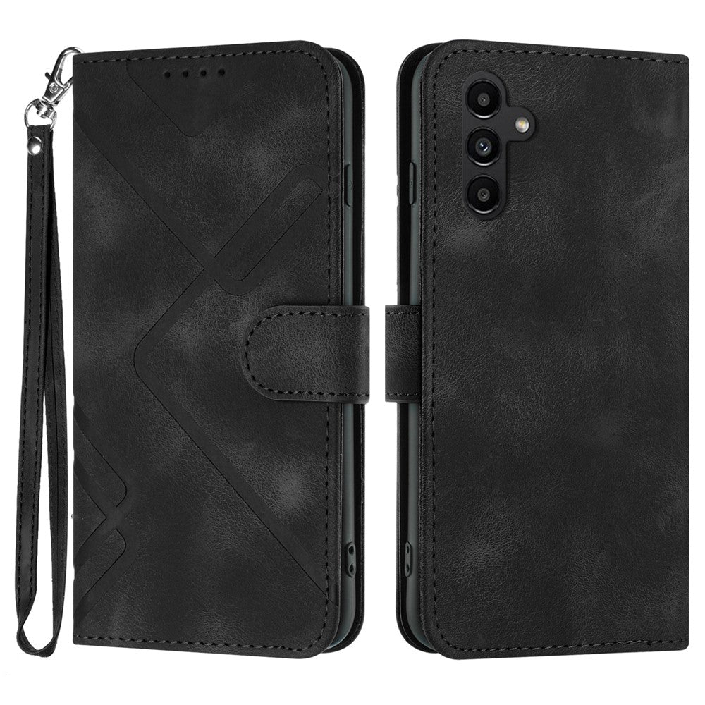 YX0040 För Samsung Galaxy A34 5G Hudvänligt Läderfodral Plånbok Mönsterskydd