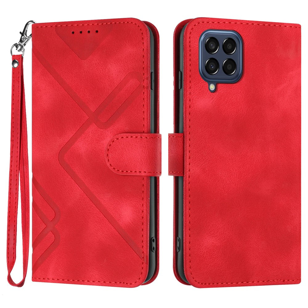 YX0040 For Samsung Galaxy M33 5G (Global Version) Wallet Phone Case Imprinted Pattern PU Leather Phone Stand Cover