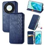 For Honor X40 5G / X9a 5G / Magic5 Lite 5G PU Leather Case Rhombus Imprint Wallet Stand Phone Cover