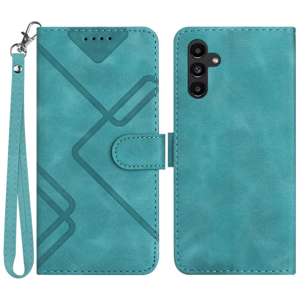 YX0040 For Samsung Galaxy A24 4G (162.1 x 77.6 x 8.3mm) Shockproof Wallet Phone Case Imprinted Pattern PU Leather Stand Cover