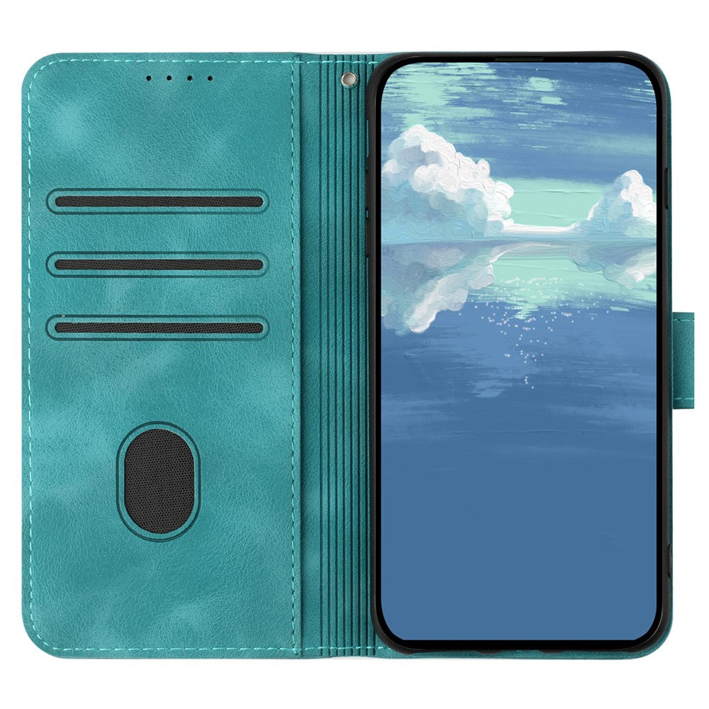 YX0040 For Samsung Galaxy A24 4G (162.1 x 77.6 x 8.3mm) Shockproof Wallet Phone Case Imprinted Pattern PU Leather Stand Cover