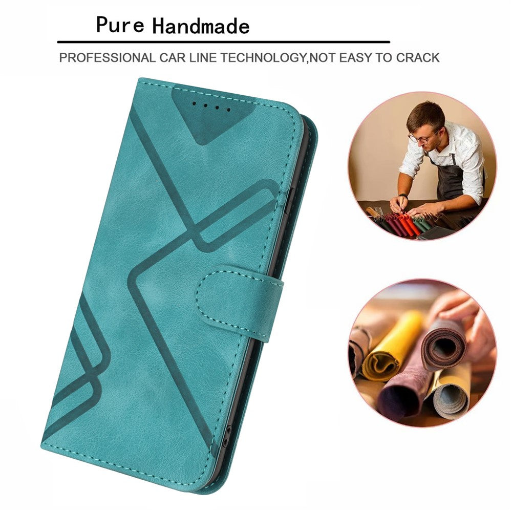YX0040 For Samsung Galaxy A24 4G (162.1 x 77.6 x 8.3mm) Shockproof Wallet Phone Case Imprinted Pattern PU Leather Stand Cover
