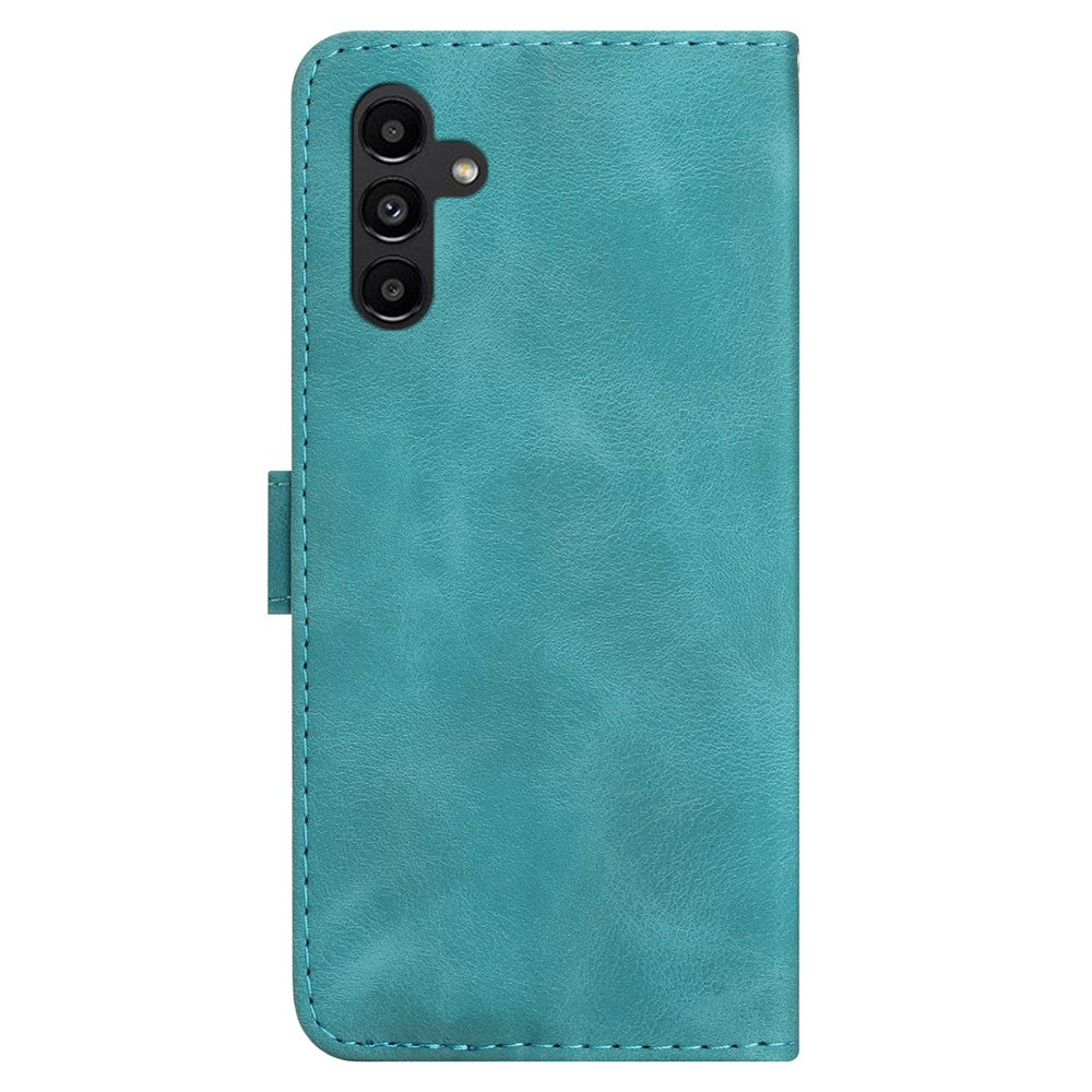 YX0040 For Samsung Galaxy A24 4G (162.1 x 77.6 x 8.3mm) Shockproof Wallet Phone Case Imprinted Pattern PU Leather Stand Cover