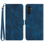 YX0040 For Samsung Galaxy A24 4G (162.1 x 77.6 x 8.3mm) Shockproof Wallet Phone Case Imprinted Pattern PU Leather Stand Cover