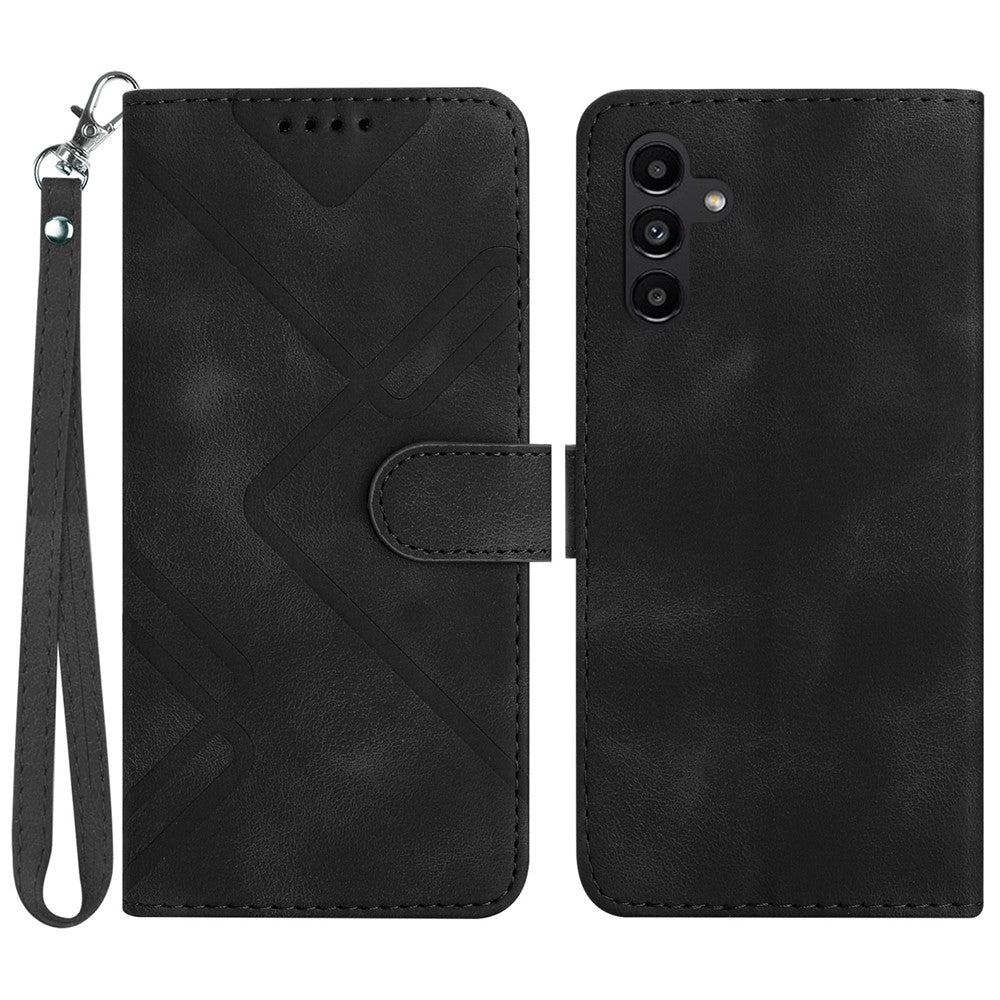 YX0040 For Samsung Galaxy A24 4G (162.1 x 77.6 x 8.3mm) Shockproof Wallet Phone Case Imprinted Pattern PU Leather Stand Cover