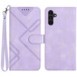 YX0040 For Samsung Galaxy A24 4G (162.1 x 77.6 x 8.3mm) Shockproof Wallet Phone Case Imprinted Pattern PU Leather Stand Cover
