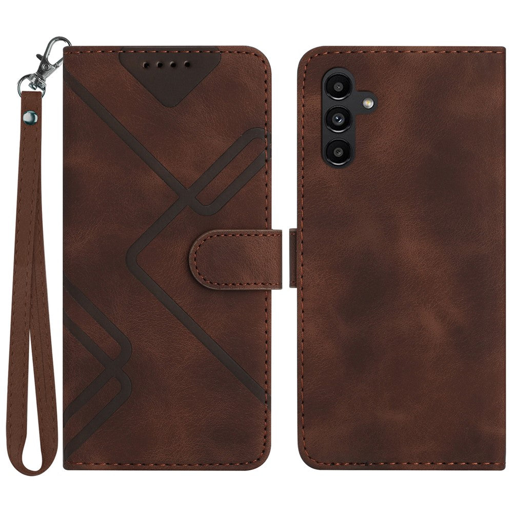 YX0040 For Samsung Galaxy A24 4G (162.1 x 77.6 x 8.3mm) Shockproof Wallet Phone Case Imprinted Pattern PU Leather Stand Cover