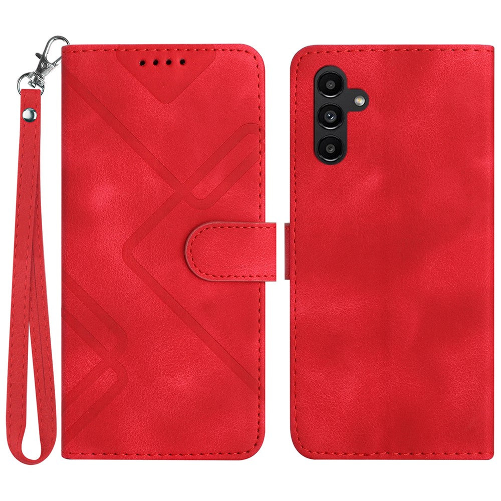 YX0040 For Samsung Galaxy A24 4G (162.1 x 77.6 x 8.3mm) Shockproof Wallet Phone Case Imprinted Pattern PU Leather Stand Cover