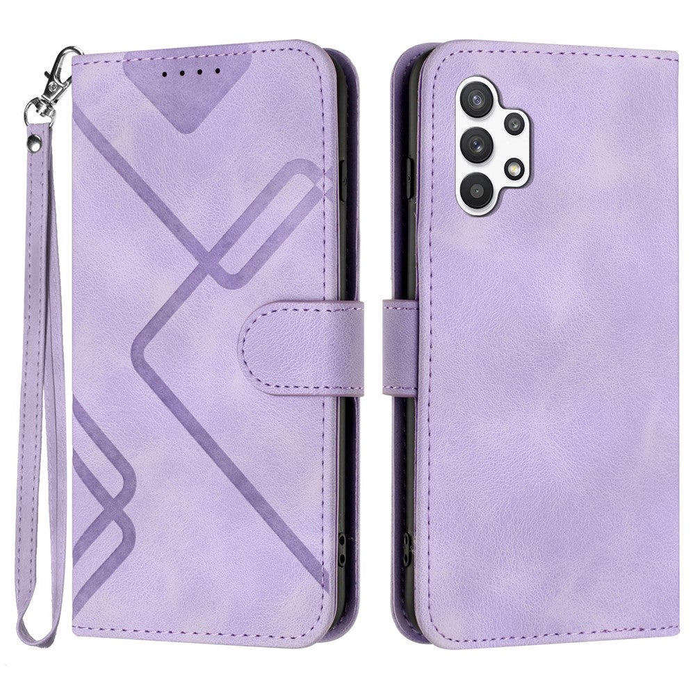 YX0040 Til Samsung Galaxy A13 4G Præget Telefonpung Etui PU Læder Foldbart Stativ Cover