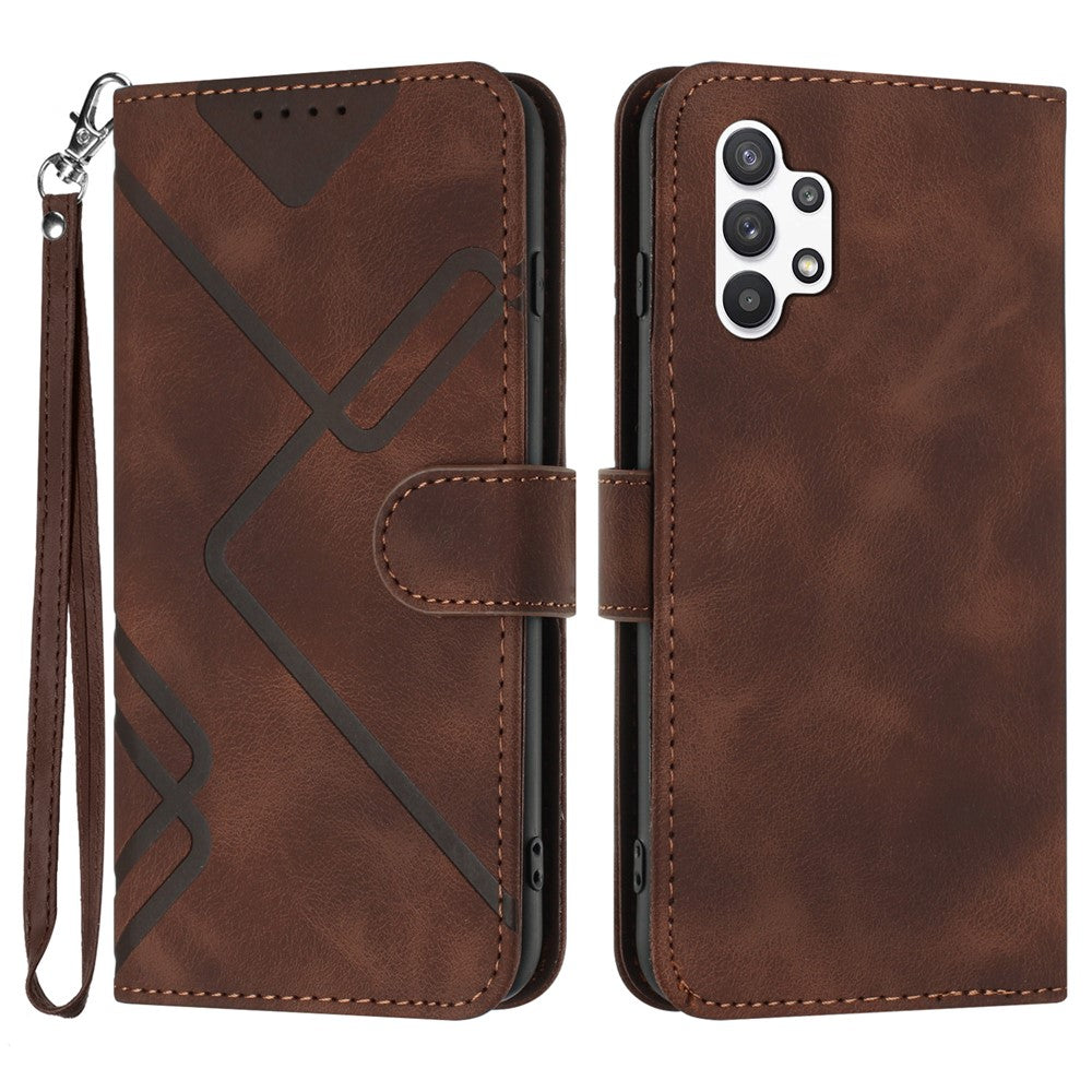 YX0040 Til Samsung Galaxy A13 4G Præget Telefonpung Etui PU Læder Foldbart Stativ Cover