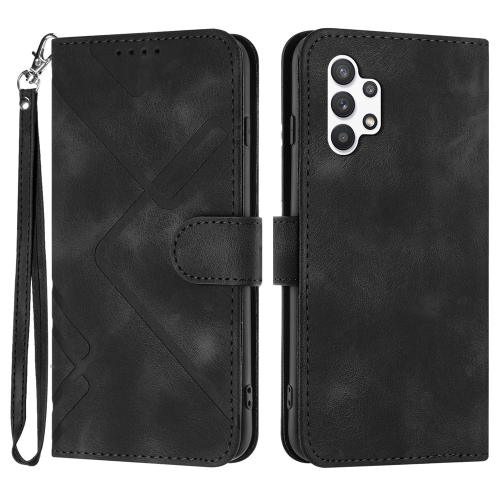 YX0040 Til Samsung Galaxy A13 4G Præget Telefonpung Etui PU Læder Foldbart Stativ Cover